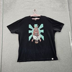 Upper Playground Men‎ Shirt 3XL Black Graphic Print Last Samurai Tee